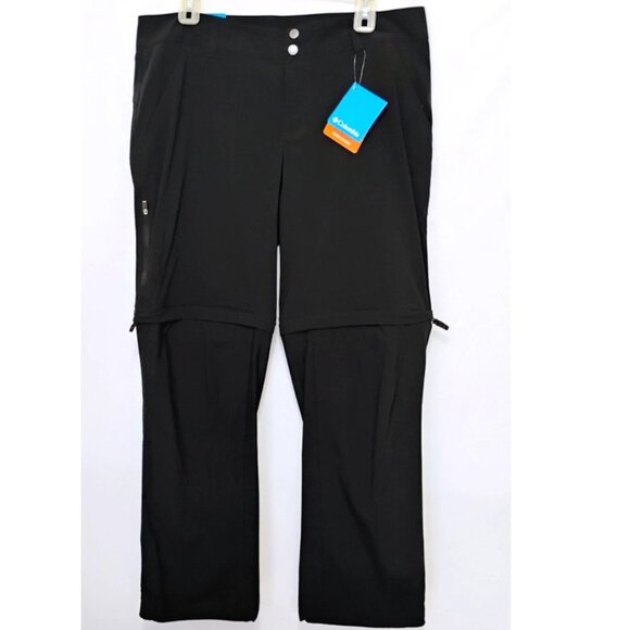Columbia Sportswear Company Pants - NWT Columbia Omni-Shield Womens Black Convertible Pants UPF 50 Size 14S Short